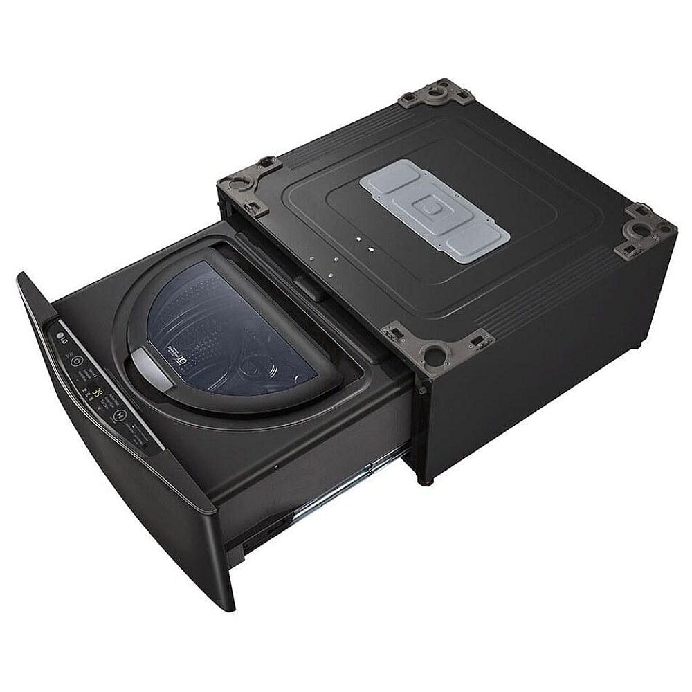 LG WD200CB Pedestal Washer | 1.1 cu. ft. Capacity, Black Stainless Steel