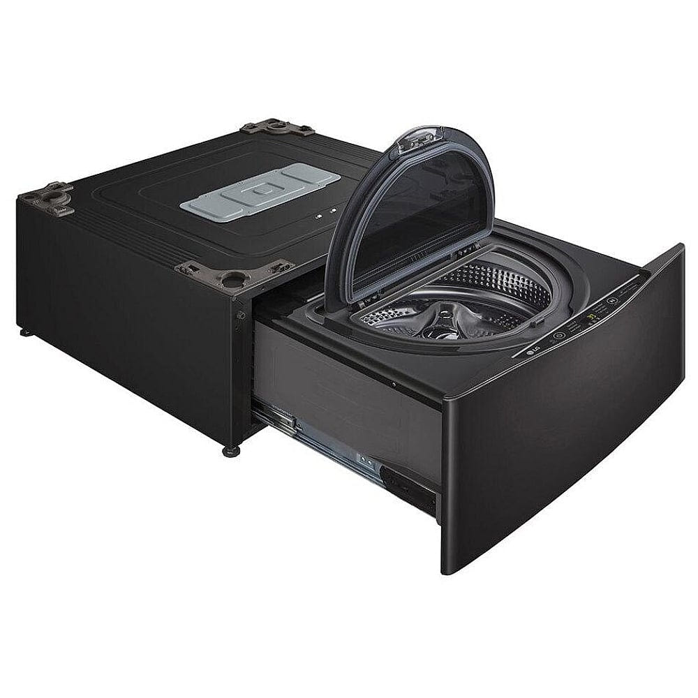 LG WD200CB Pedestal Washer | 1.1 cu. ft. Capacity, Black Stainless Steel