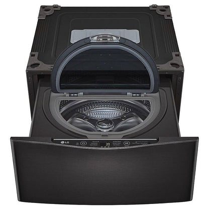 LG WD200CB Pedestal Washer | 1.1 cu. ft. Capacity, Black Stainless Steel