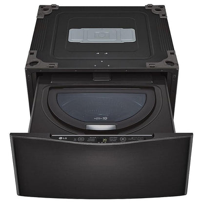 LG WD200CB Pedestal Washer | 1.1 cu. ft. Capacity, Black Stainless Steel