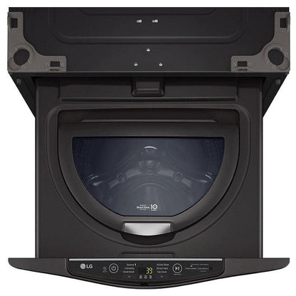 LG WD200CB Pedestal Washer | 1.1 cu. ft. Capacity, Black Stainless Steel