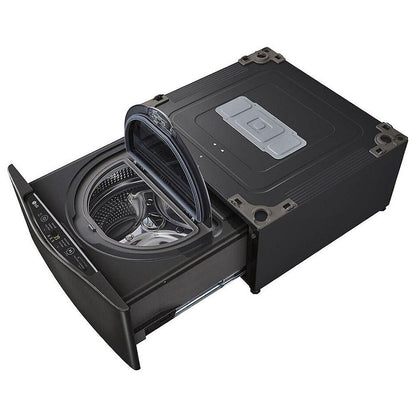 LG WD200CB Pedestal Washer | 1.1 cu. ft. Capacity, Black Stainless Steel