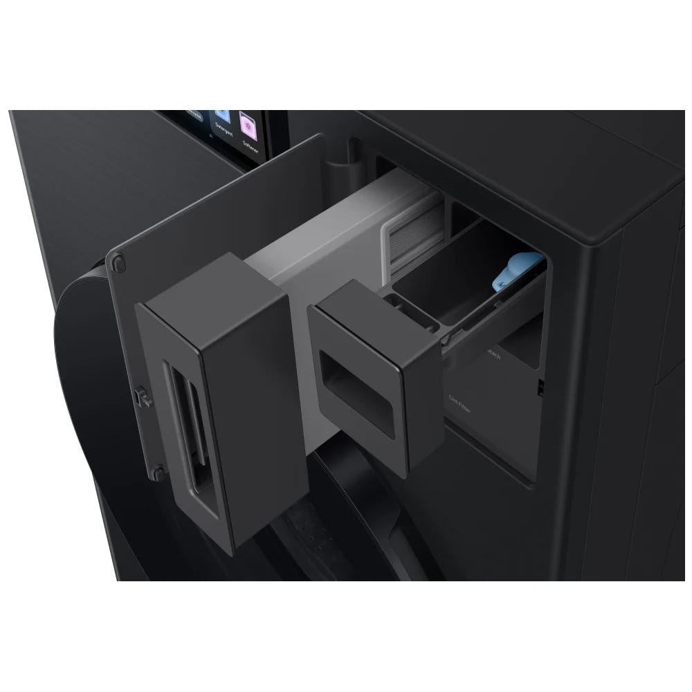 Samsung Bespoke WD90F53AVBAC All-in-One Washer Dryer Combo, 27 inch Width, 6.1 cu. ft. Washer Capacity, Steam Clean, 23 Wash Cycles, 5 Temperature Settings, 1,200 RPM Washer Spin Speed, Wifi Enabled, Electric, Brushed Black colour