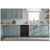 Whirlpool WDF341PAPB Dishwasher, 24 inch Exterior Width, 57 dB Decibel Level, Full Console, Plastic Interior, 4 Wash Cycles, 12 Capacity (Place Settings), 2 Loading Racks, Black colour