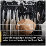 Whirlpool WDF341PAPB Dishwasher, 24 inch Exterior Width, 57 dB Decibel Level, Full Console, Plastic Interior, 4 Wash Cycles, 12 Capacity (Place Settings), 2 Loading Racks, Black colour