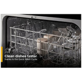 Whirlpool WDF341PAPB Dishwasher, 24 inch Exterior Width, 57 dB Decibel Level, Full Console, Plastic Interior, 4 Wash Cycles, 12 Capacity (Place Settings), 2 Loading Racks, Black colour