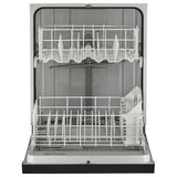 Whirlpool WDF341PAPB Dishwasher, 24 inch Exterior Width, 57 dB Decibel Level, Full Console, Plastic Interior, 4 Wash Cycles, 12 Capacity (Place Settings), 2 Loading Racks, Black colour