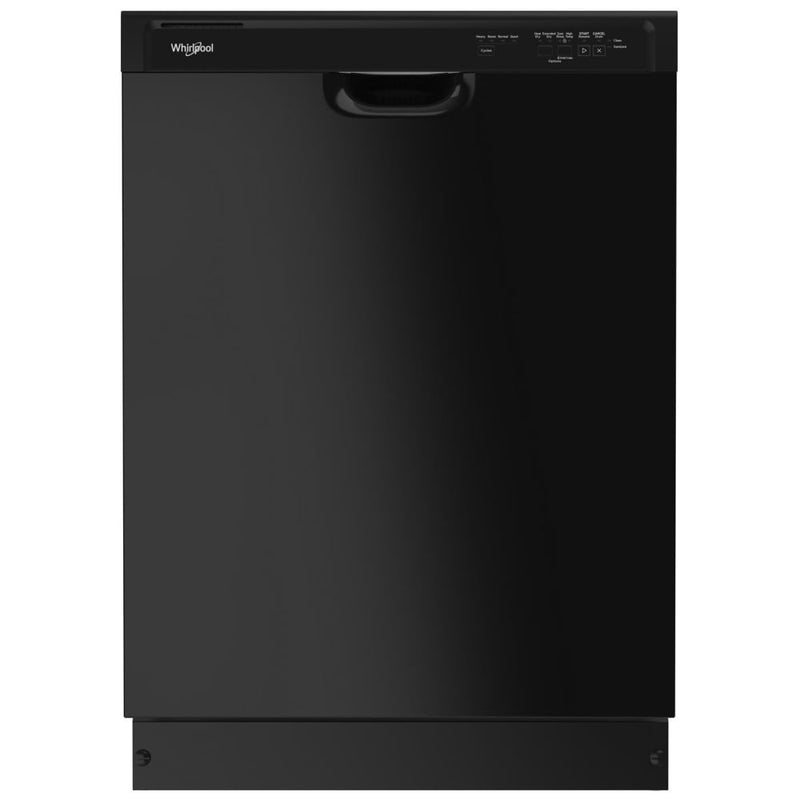 Whirlpool WDF341PAPB Dishwasher, 24 inch Exterior Width, 57 dB Decibel Level, Full Console, Plastic Interior, 4 Wash Cycles, 12 Capacity (Place Settings), 2 Loading Racks, Black colour