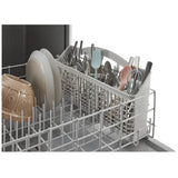 Whirlpool WDF341PAPM Dishwasher, 24 inch Exterior Width, 57 dB Decibel Level, Full Console, Plastic Interior, 4 Wash Cycles, 12 Capacity (Place Settings), 2 Loading Racks, Stainless Steel colour