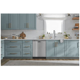 Whirlpool WDF341PAPM Dishwasher, 24 inch Exterior Width, 57 dB Decibel Level, Full Console, Plastic Interior, 4 Wash Cycles, 12 Capacity (Place Settings), 2 Loading Racks, Stainless Steel colour