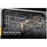 Whirlpool WDF341PAPM Dishwasher, 24 inch Exterior Width, 57 dB Decibel Level, Full Console, Plastic Interior, 4 Wash Cycles, 12 Capacity (Place Settings), 2 Loading Racks, Stainless Steel colour