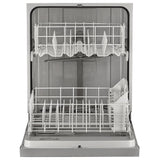 Whirlpool WDF341PAPM Dishwasher, 24 inch Exterior Width, 57 dB Decibel Level, Full Console, Plastic Interior, 4 Wash Cycles, 12 Capacity (Place Settings), 2 Loading Racks, Stainless Steel colour