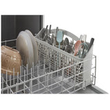 Whirlpool WDF341PAPW Dishwasher, 24 inch Exterior Width, 57 dB Decibel Level, Full Console, Plastic Interior, 4 Wash Cycles, 12 Capacity (Place Settings), 2 Loading Racks, White colour