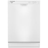 Whirlpool WDF341PAPW Dishwasher, 24 inch Exterior Width, 57 dB Decibel Level, Full Console, Plastic Interior, 4 Wash Cycles, 12 Capacity (Place Settings), 2 Loading Racks, White colour