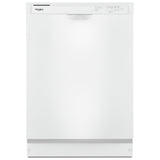 Whirlpool WDF341PAPW Dishwasher, 24 inch Exterior Width, 57 dB Decibel Level, Full Console, Plastic Interior, 4 Wash Cycles, 12 Capacity (Place Settings), 2 Loading Racks, White colour
