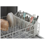Whirlpool WDF341PAPW Dishwasher, 24 inch Exterior Width, 57 dB Decibel Level, Full Console, Plastic Interior, 4 Wash Cycles, 12 Capacity (Place Settings), 2 Loading Racks, White colour