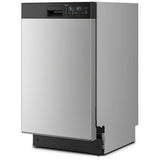 Whirlpool WDFS5118SS Dishwasher, 18 inch Exterior Width, 48 dB Decibel Level, Full Console, Stainless Interior, 6 Wash Cycles, 8 Capacity (Place Settings), 2 Loading Racks, Stainless Steel colour