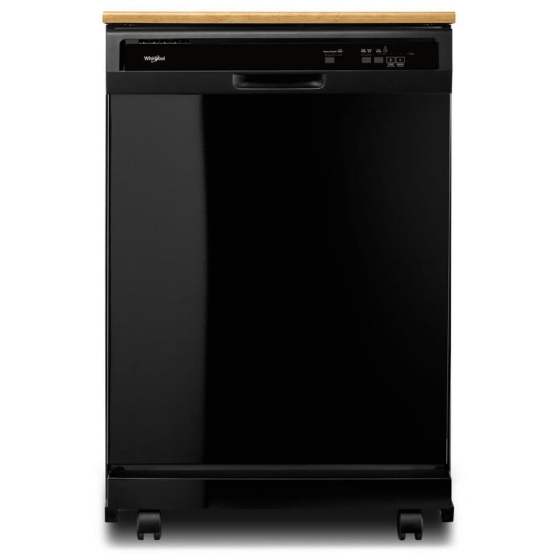 Whirlpool WDP370PAHB Dishwasher, 24 inch Exterior Width, 64 dB Decibel Level, Full Console, Plastic Interior, 3 Wash Cycles, 12 Capacity (Place Settings), 2 Loading Racks, Black colour