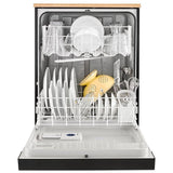 Whirlpool WDP370PAHB Dishwasher, 24 inch Exterior Width, 64 dB Decibel Level, Full Console, Plastic Interior, 3 Wash Cycles, 12 Capacity (Place Settings), 2 Loading Racks, Black colour