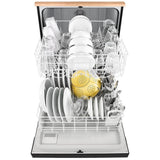 Whirlpool WDP370PAHB Dishwasher, 24 inch Exterior Width, 64 dB Decibel Level, Full Console, Plastic Interior, 3 Wash Cycles, 12 Capacity (Place Settings), 2 Loading Racks, Black colour
