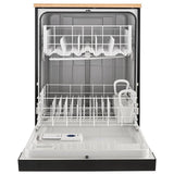 Whirlpool WDP370PAHB Dishwasher, 24 inch Exterior Width, 64 dB Decibel Level, Full Console, Plastic Interior, 3 Wash Cycles, 12 Capacity (Place Settings), 2 Loading Racks, Black colour