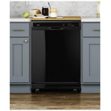 Whirlpool WDP370PAHB Dishwasher, 24 inch Exterior Width, 64 dB Decibel Level, Full Console, Plastic Interior, 3 Wash Cycles, 12 Capacity (Place Settings), 2 Loading Racks, Black colour
