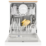 Whirlpool WDP370PAHW Dishwasher, 24 inch Exterior Width, 64 dB Decibel Level, Full Console, Plastic Interior, 3 Wash Cycles, 12 Capacity (Place Settings), 2 Loading Racks, White colour