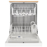 Whirlpool WDP370PAHW Dishwasher, 24 inch Exterior Width, 64 dB Decibel Level, Full Console, Plastic Interior, 3 Wash Cycles, 12 Capacity (Place Settings), 2 Loading Racks, White colour