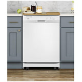 Whirlpool WDP370PAHW Dishwasher, 24 inch Exterior Width, 64 dB Decibel Level, Full Console, Plastic Interior, 3 Wash Cycles, 12 Capacity (Place Settings), 2 Loading Racks, White colour