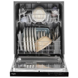 Whirlpool WDP540HAMB Dishwasher, 24 inch Exterior Width, 55 dB Decibel Level, Fully Integrated, Plastic Interior, 12 Capacity (Place Settings), 2 Loading Racks, Black colour