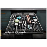 Whirlpool WDP730HAMZ Dishwasher, 24 inch Exterior Width, 51 dB Decibel Level, Fully Integrated, Plastic Interior, 5 Wash Cycles, 14 Capacity (Place Settings), 3 Loading Racks, Stainless Steel colour