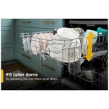 Whirlpool WDP730HAMZ Dishwasher, 24 inch Exterior Width, 51 dB Decibel Level, Fully Integrated, Plastic Interior, 5 Wash Cycles, 14 Capacity (Place Settings), 3 Loading Racks, Stainless Steel colour