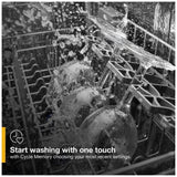 Whirlpool WDPS5118PB Dishwasher, 18 inch Exterior Width, 50 dB Decibel Level, Full Console, Stainless Interior, 5 Wash Cycles, 8 Capacity (Place Settings), 2 Loading Racks, Black colour