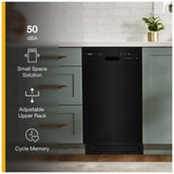 Whirlpool WDPS5118PB Dishwasher, 18 inch Exterior Width, 50 dB Decibel Level, Full Console, Stainless Interior, 5 Wash Cycles, 8 Capacity (Place Settings), 2 Loading Racks, Black colour