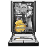 Whirlpool WDPS5118PB Dishwasher, 18 inch Exterior Width, 50 dB Decibel Level, Full Console, Stainless Interior, 5 Wash Cycles, 8 Capacity (Place Settings), 2 Loading Racks, Black colour