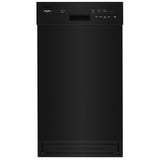 Whirlpool WDPS5118PB Dishwasher, 18 inch Exterior Width, 50 dB Decibel Level, Full Console, Stainless Interior, 5 Wash Cycles, 8 Capacity (Place Settings), 2 Loading Racks, Black colour