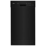 Whirlpool WDPS5118PB Dishwasher, 18 inch Exterior Width, 50 dB Decibel Level, Full Console, Stainless Interior, 5 Wash Cycles, 8 Capacity (Place Settings), 2 Loading Racks, Black colour