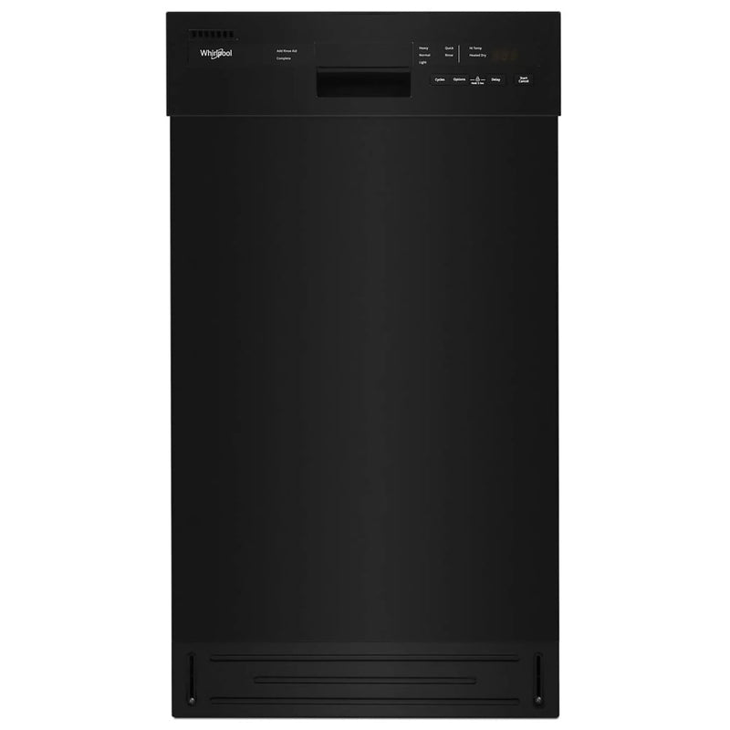 Whirlpool WDPS5118PB Dishwasher, 18 inch Exterior Width, 50 dB Decibel Level, Full Console, Stainless Interior, 5 Wash Cycles, 8 Capacity (Place Settings), 2 Loading Racks, Black colour
