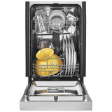 Whirlpool WDPS5118PM Dishwasher, 18 inch Exterior Width, 50 dB Decibel Level, Full Console, Stainless Interior, 5 Wash Cycles, 8 Capacity (Place Settings), 2 Loading Racks, Stainless Steel colour