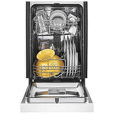 Whirlpool WDPS5118PW Dishwasher, 18 inch Exterior Width, 50 dB Decibel Level, Full Console, Stainless Interior, 5 Wash Cycles, 8 Capacity (Place Settings), 2 Loading Racks, White colour