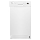 Whirlpool WDPS5118PW Dishwasher, 18 inch Exterior Width, 50 dB Decibel Level, Full Console, Stainless Interior, 5 Wash Cycles, 8 Capacity (Place Settings), 2 Loading Racks, White colour
