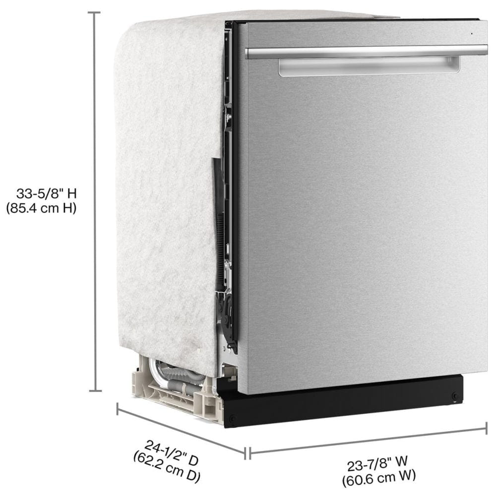 Whirlpool WDPS8024SZ Dishwasher, 24 inch Exterior Width, Stainless Steel (Interior), 5 Wash Cycles, 15 Capacity, FingerPrint Resistant Stainless Steel colour