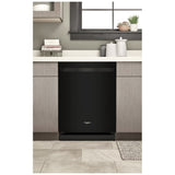Whirlpool WDT550SAPB Dishwasher, 24 inch Exterior Width, 44 dB Decibel Level, Fully Integrated, Stainless Interior, 5 Wash Cycles, 14 Capacity (Place Settings), 3 Loading Racks, Black colour