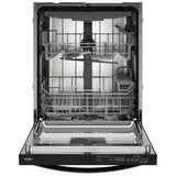 Whirlpool WDT550SAPB Dishwasher, 24 inch Exterior Width, 44 dB Decibel Level, Fully Integrated, Stainless Interior, 5 Wash Cycles, 14 Capacity (Place Settings), 3 Loading Racks, Black colour