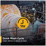 Whirlpool WDT745SASZ Dishwasher, 24 inch Exterior Width, 50 dB Decibel Level, Fully Integrated, Stainless Interior, 5 Wash Cycles, 12 Capacity (Place Settings), 2 Loading Racks, Fingerprint Resistant Stainless Steel colour