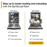 Whirlpool WDT745SASZ Dishwasher, 24 inch Exterior Width, 50 dB Decibel Level, Fully Integrated, Stainless Interior, 5 Wash Cycles, 12 Capacity (Place Settings), 2 Loading Racks, Fingerprint Resistant Stainless Steel colour