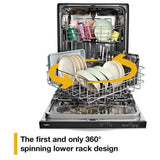 Whirlpool WDT745SASZ Dishwasher, 24 inch Exterior Width, 50 dB Decibel Level, Fully Integrated, Stainless Interior, 5 Wash Cycles, 12 Capacity (Place Settings), 2 Loading Racks, Fingerprint Resistant Stainless Steel colour