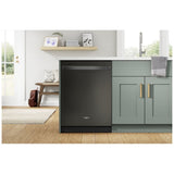 Whirlpool WDT750SAKV Dishwasher, 24 inch Exterior Width, 47 dB Decibel Level, Fully Integrated, Stainless Interior, 5 Wash Cycles, 13 Capacity (Place Settings), 3 Loading Racks, Black Stainless Steel colour