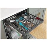 Whirlpool WDT750SAKV Dishwasher, 24 inch Exterior Width, 47 dB Decibel Level, Fully Integrated, Stainless Interior, 5 Wash Cycles, 13 Capacity (Place Settings), 3 Loading Racks, Black Stainless Steel colour