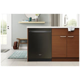 Whirlpool WDT750SAKV Dishwasher, 24 inch Exterior Width, 47 dB Decibel Level, Fully Integrated, Stainless Interior, 5 Wash Cycles, 13 Capacity (Place Settings), 3 Loading Racks, Black Stainless Steel colour